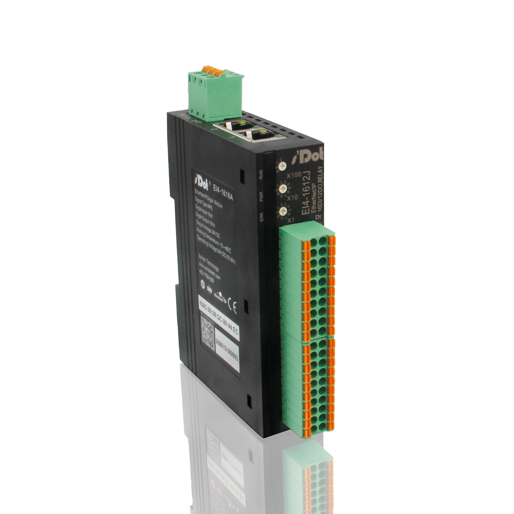 Dijital 16 kanal DI, 16 kanal DI, NPN&PNP tipi, 12 kanal DO, röle tip (EI4-1612J)